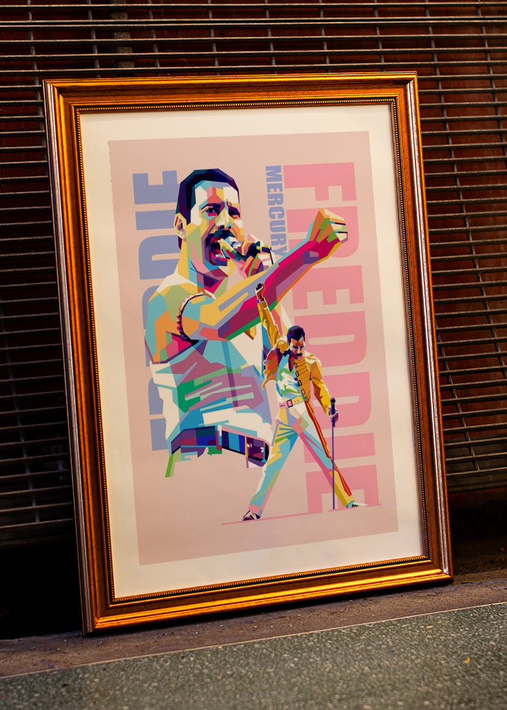 Freddie Mercury Pop Art Style