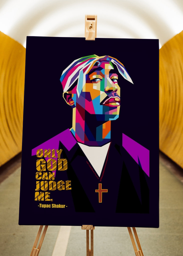 Tupac Shakur Pop Art Style