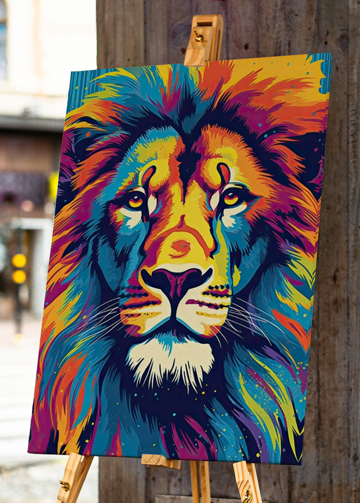 Pop Art Lion Poster