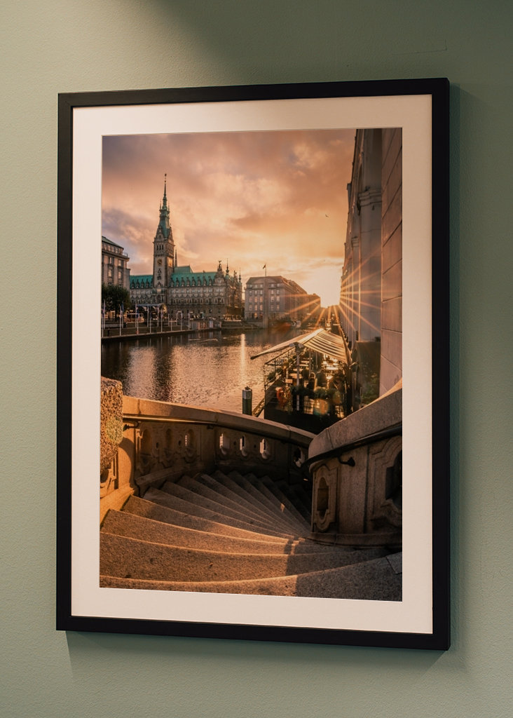 Jungfernstieg Sonnenuntergang