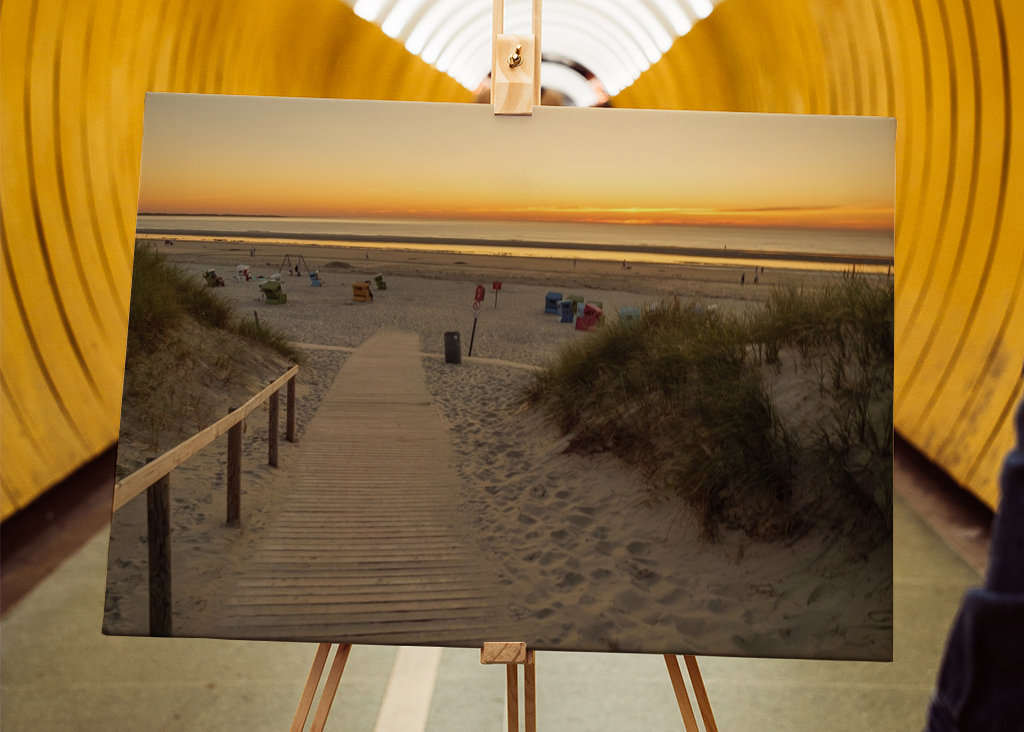 dunes and beach at the sea