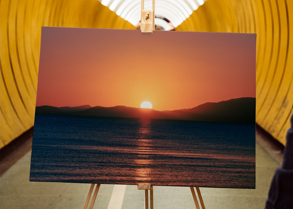 Sunset over the ocean