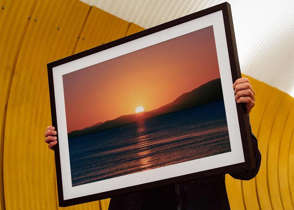 Sunset over the ocean