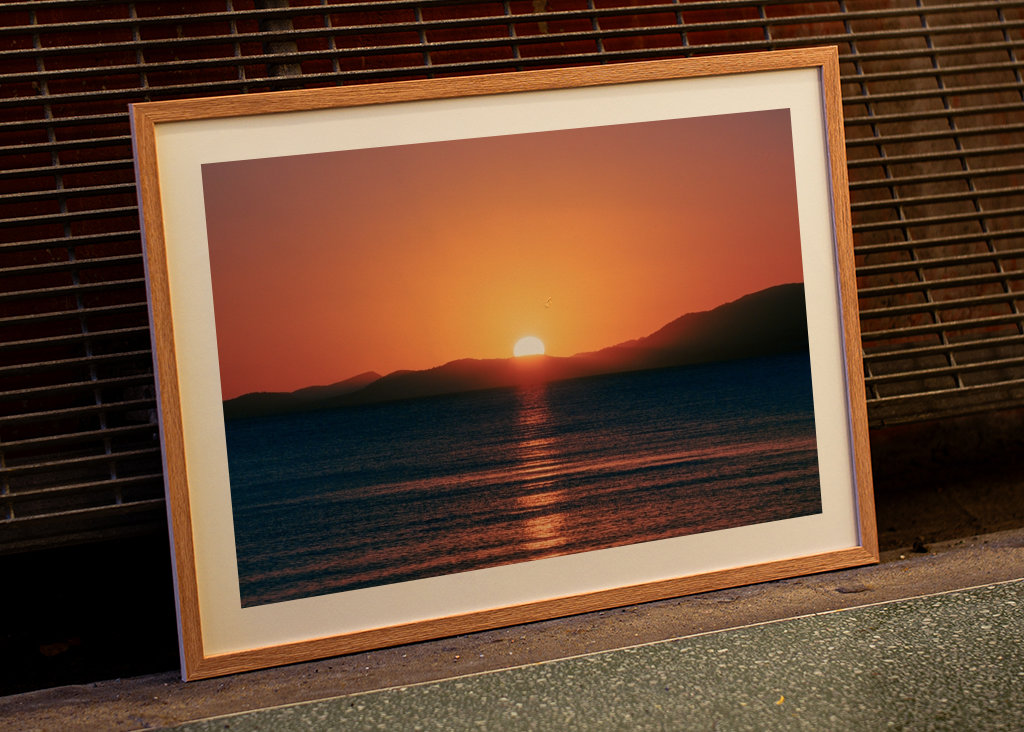 Sunset over the ocean