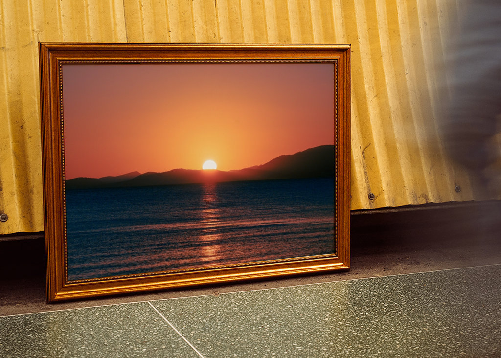 Sunset over the ocean