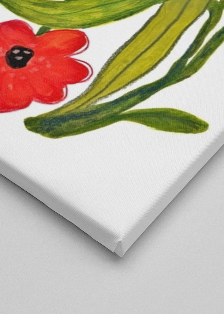 Whimsical Summer Red Poppies