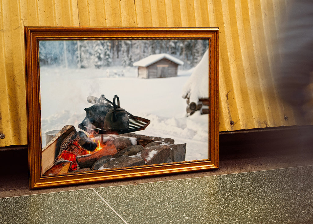 Coffemaker over open fire