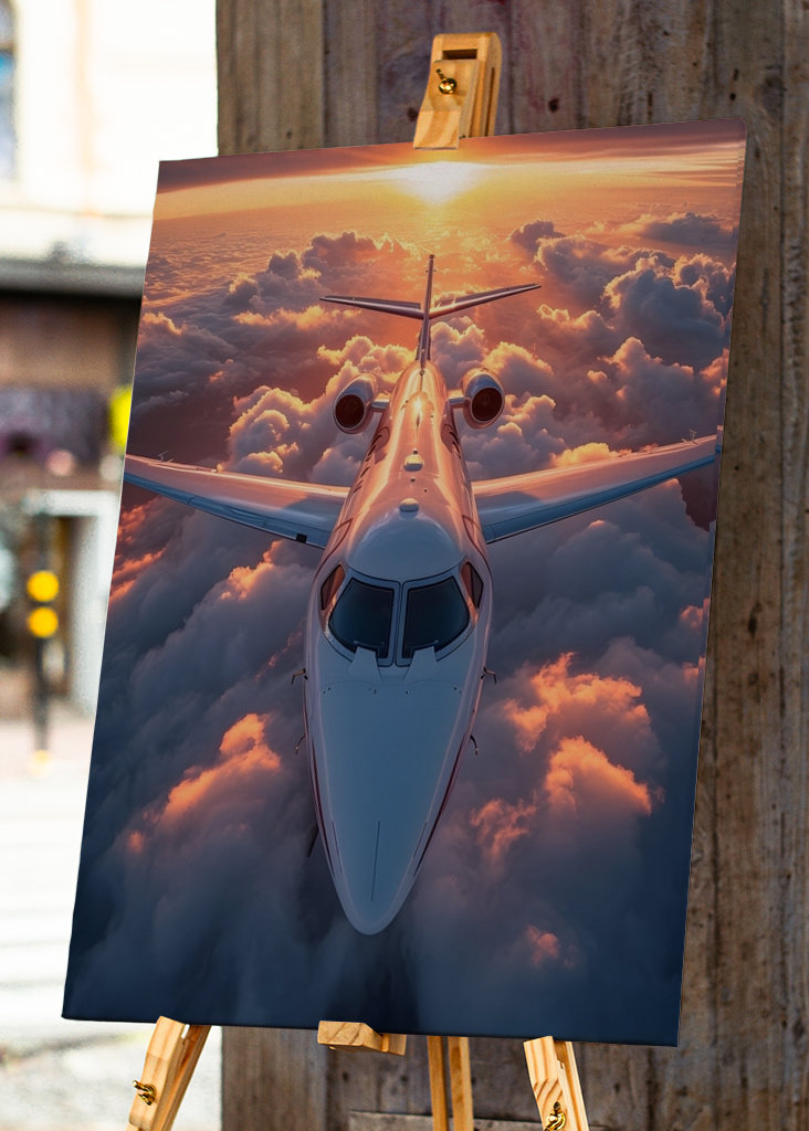 Modern private jet elegance