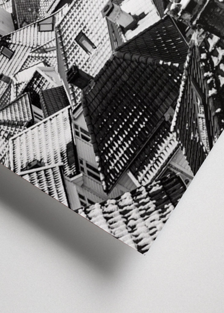 Light snowfall over the city