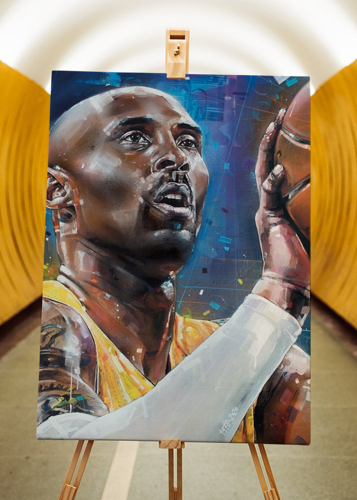 Kobe Bryant painting.