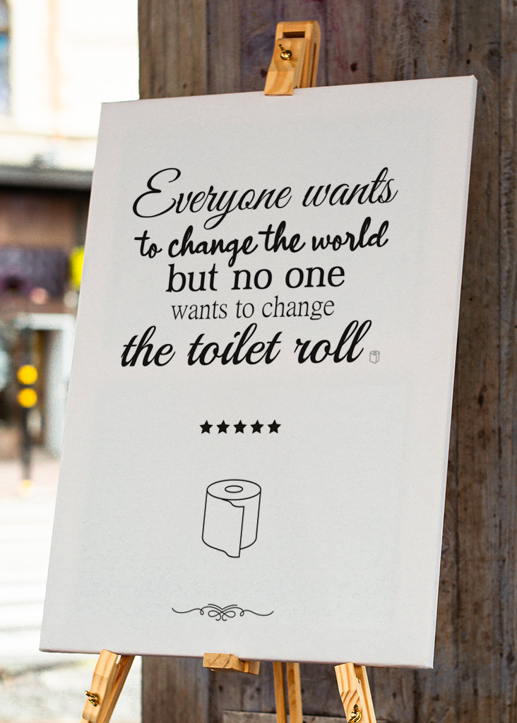 Change the roll Funny bathroom