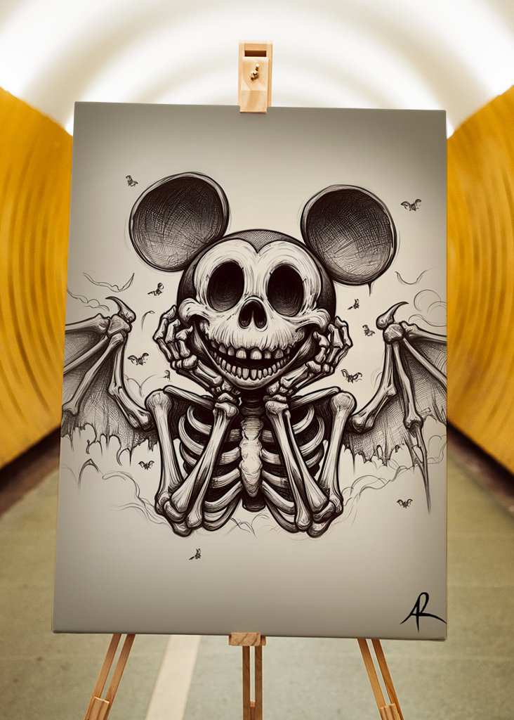 Mickey Mouse Skeleton Dead