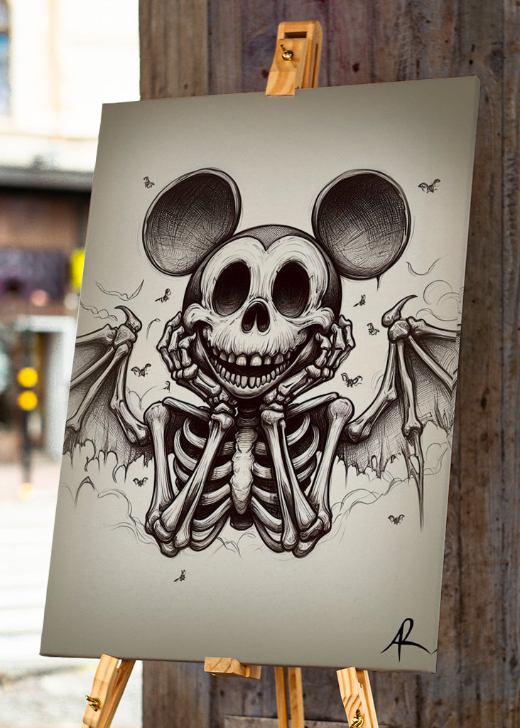Mickey Mouse Skeleton Dead