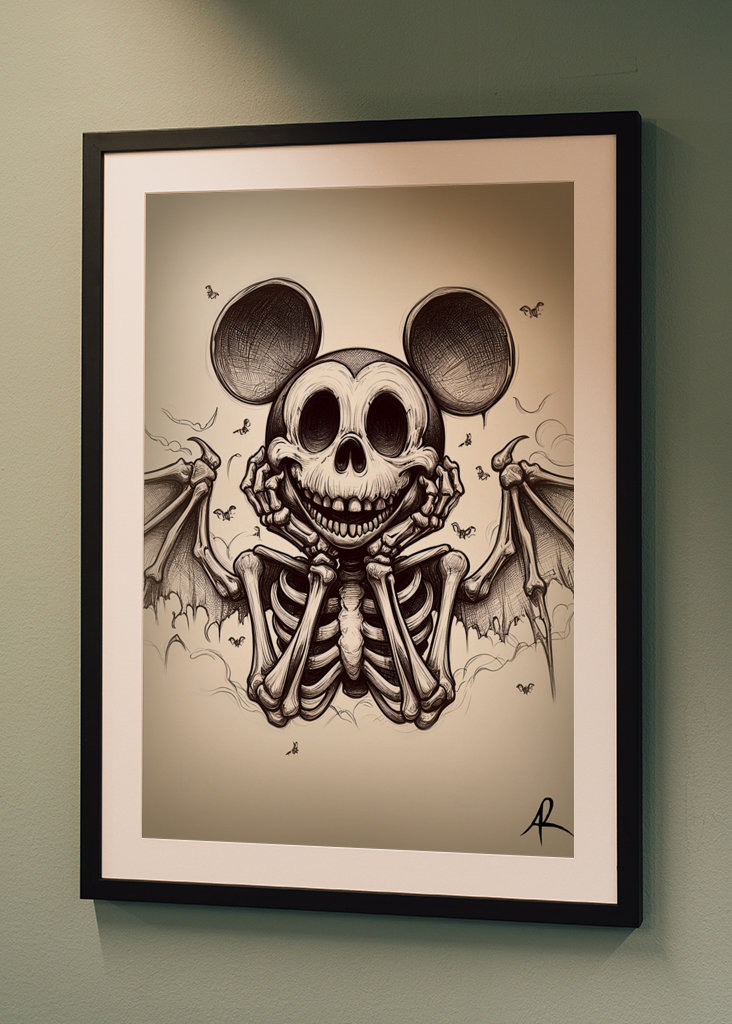 Mickey Mouse Skeleton Dead