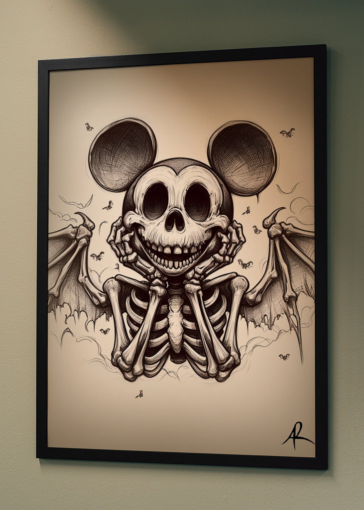 Mickey Mouse Skeleton Dead