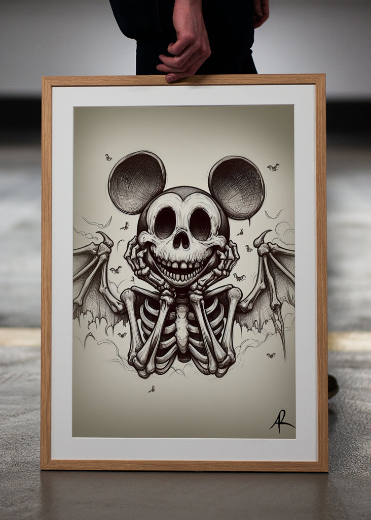 Mickey Mouse Skeleton Dead