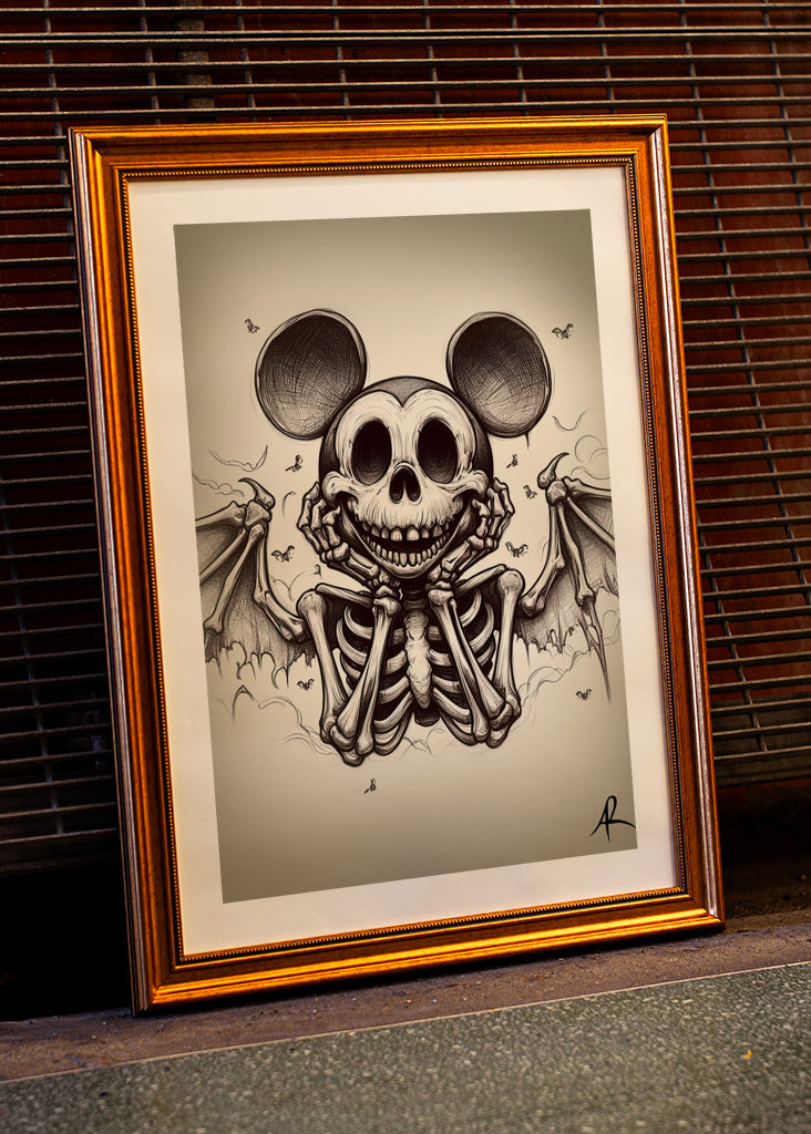 Mickey Mouse Skeleton Dead