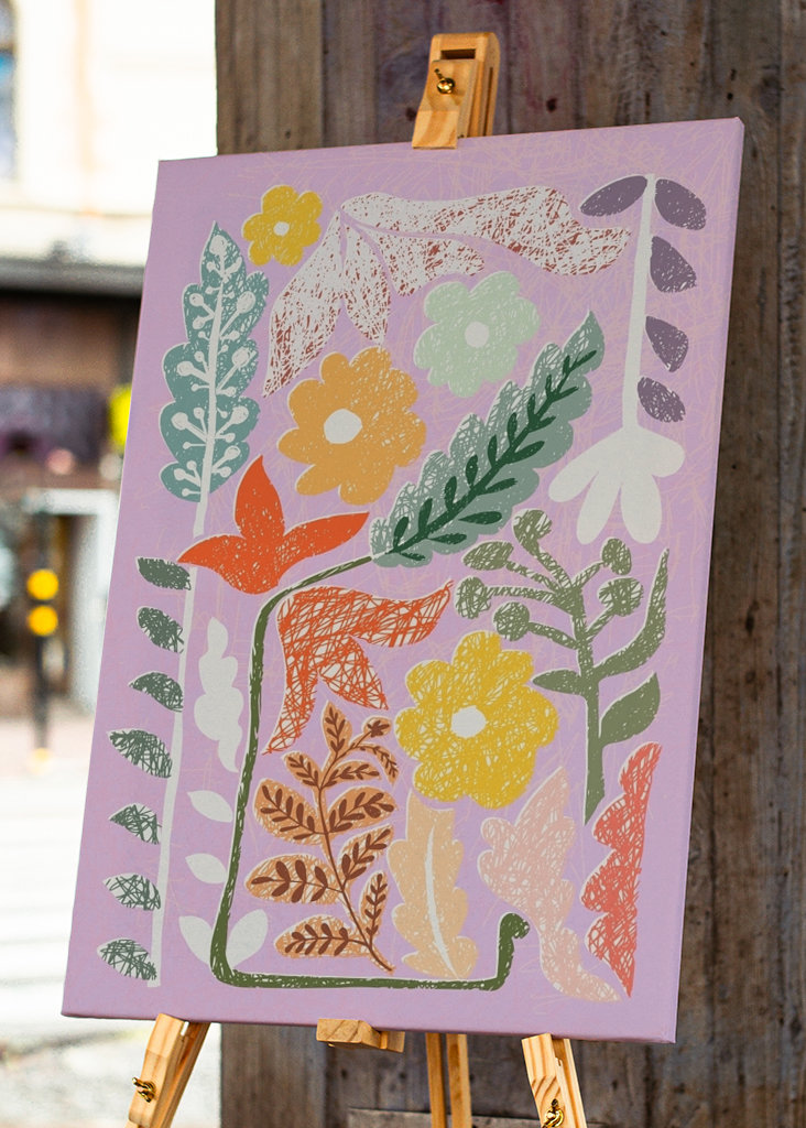 Block print summer meadow soft