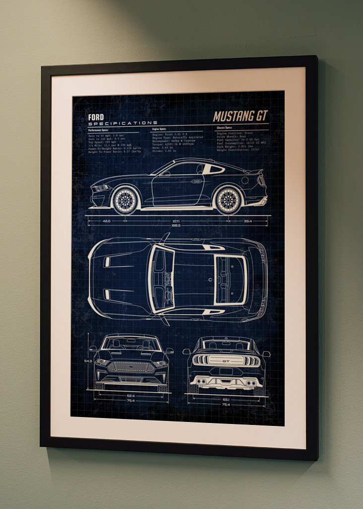 Ford Mustang blueprints