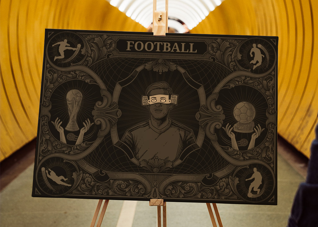 Mesut Ozil Cartoon Monochrome 