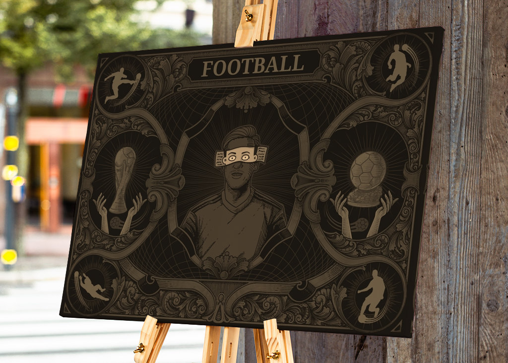 Mesut Ozil Cartoon Monochrome 