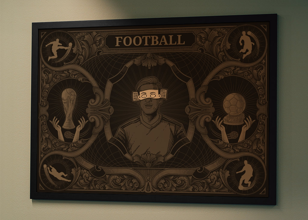 Mesut Ozil Cartoon Monochrome 