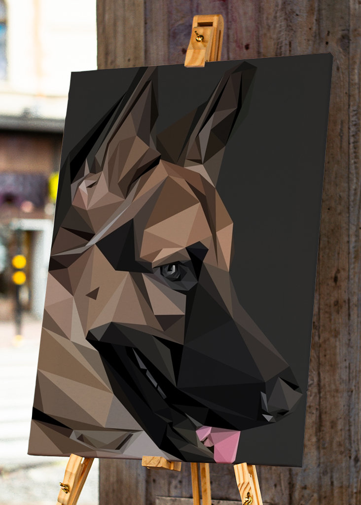 Abstract German Shepherd Dog