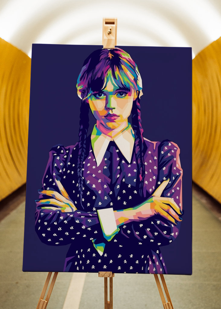 Woensdag Addams Pop Art Wpap