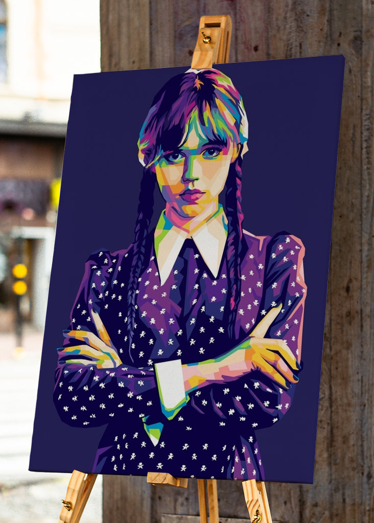 Woensdag Addams Pop Art Wpap
