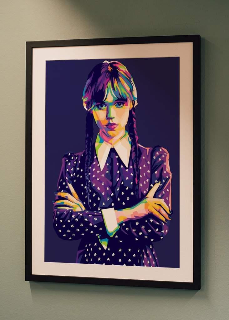 Woensdag Addams Pop Art Wpap