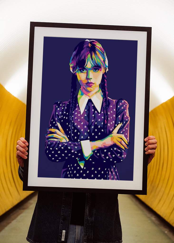 Woensdag Addams Pop Art Wpap