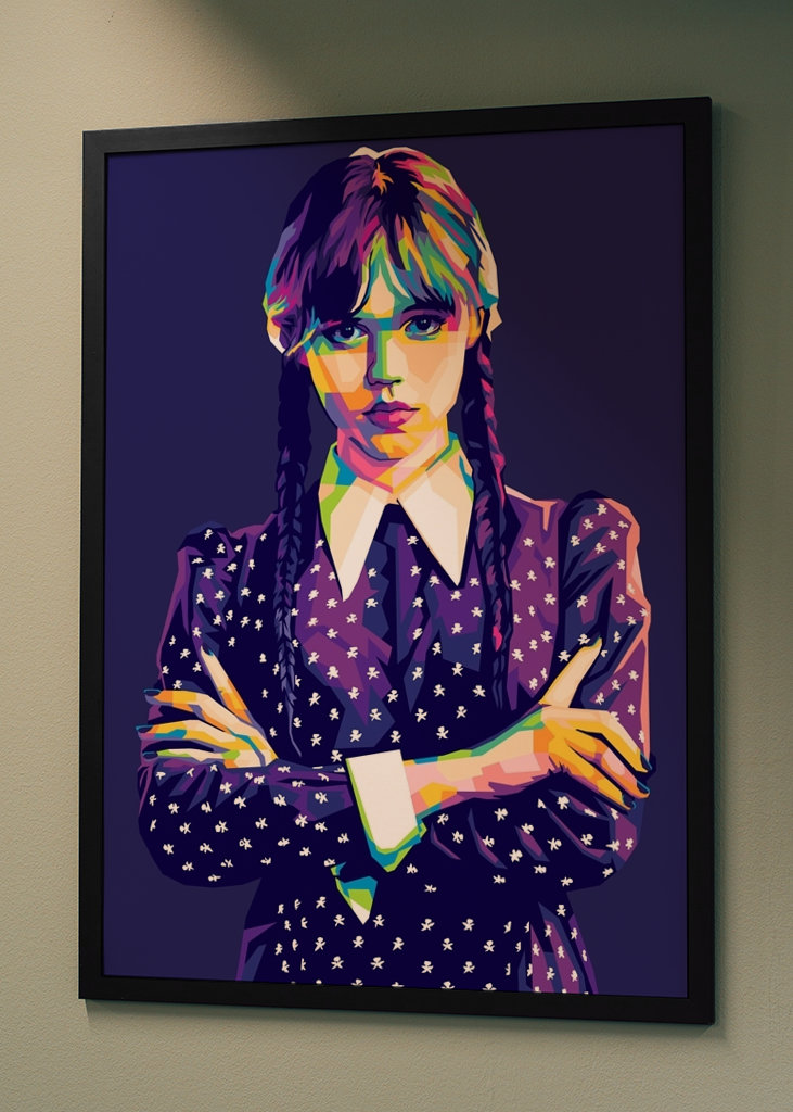 Woensdag Addams Pop Art Wpap
