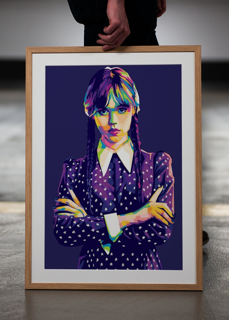Woensdag Addams Pop Art Wpap