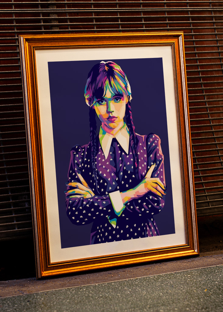 Woensdag Addams Pop Art Wpap