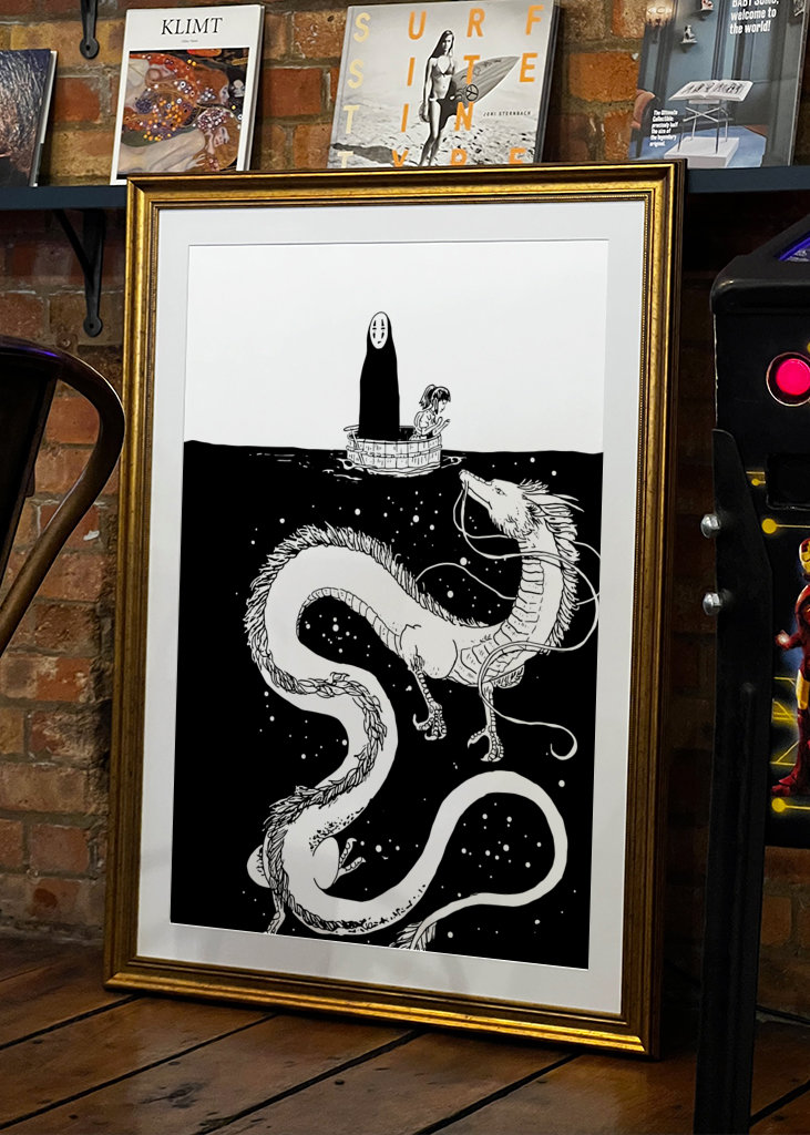 Spirited Away Black And White