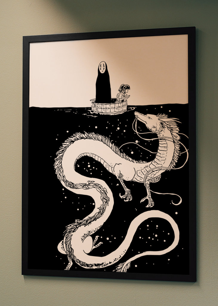 Spirited Away Black And White