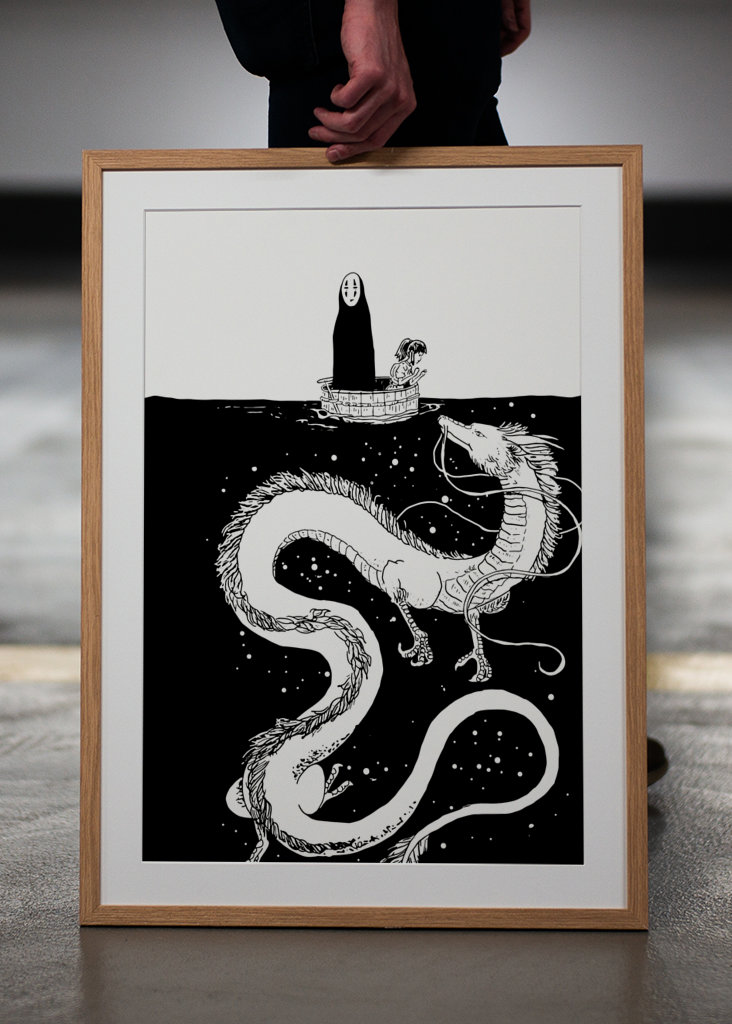 Spirited Away Black And White