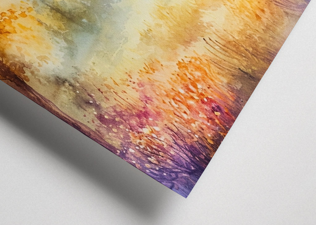 spring forest in watercolor