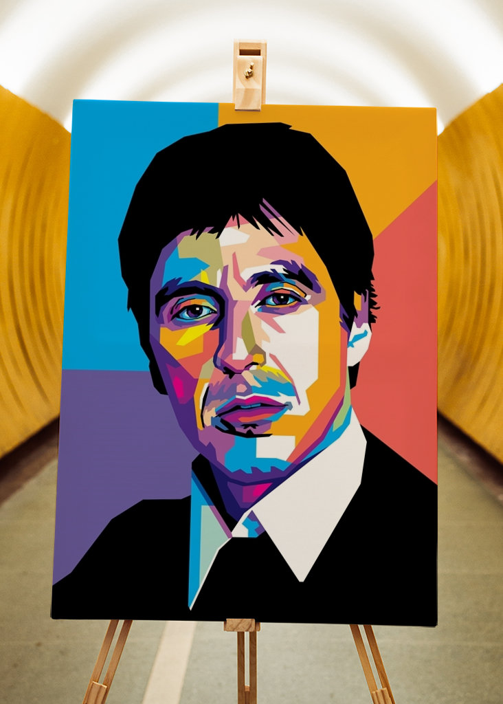 Al Pacino im WPAP-Stil