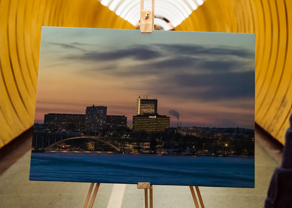 Stockholm på en vinteraften