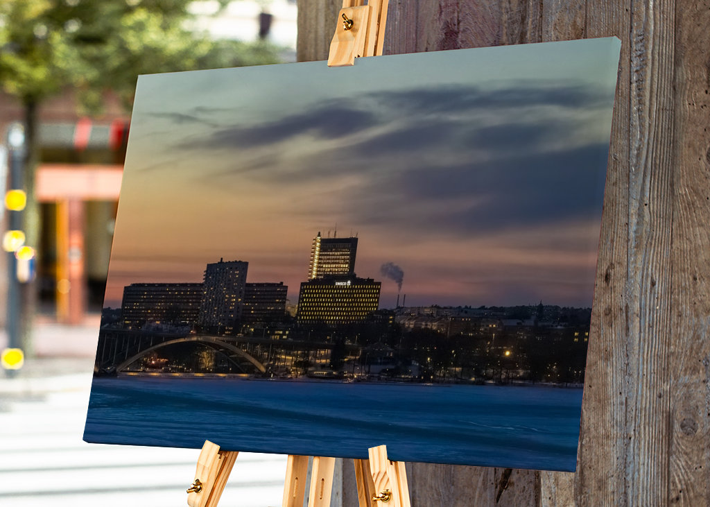 Stockholm på en vinteraften