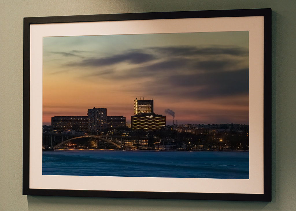 Stockholm på en vinteraften