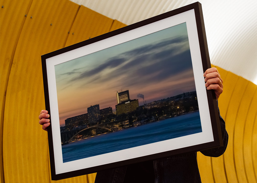 Stockholm på en vinteraften