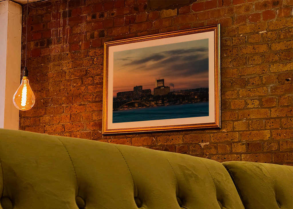 Stockholm på en vinteraften