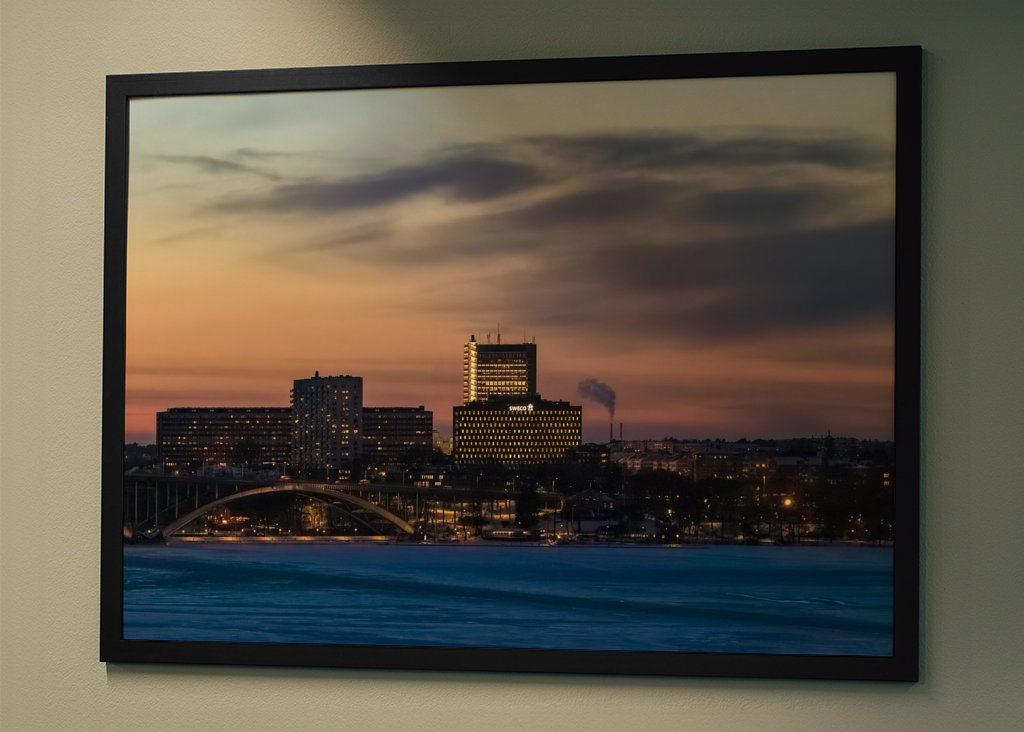 Stockholm på en vinteraften