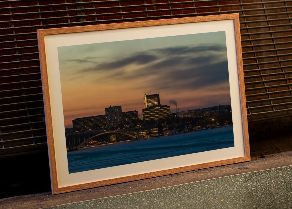 Stockholm på en vinteraften