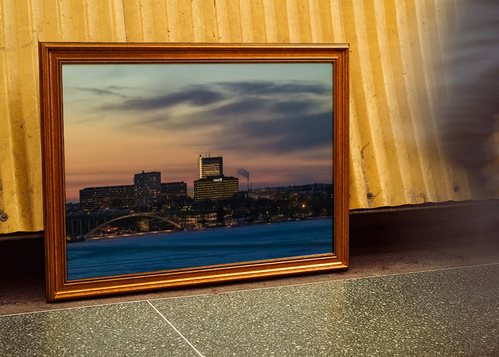 Stockholm på en vinteraften