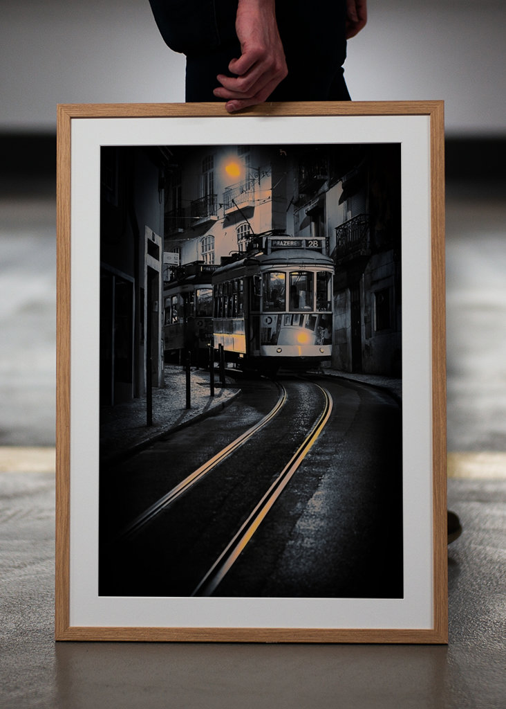 Lisbon Tram 28 at Night