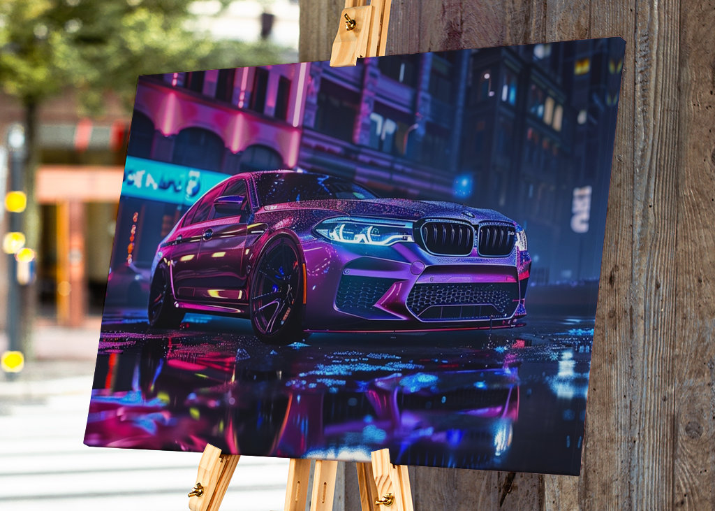 Bmw m5 sportcar neon 