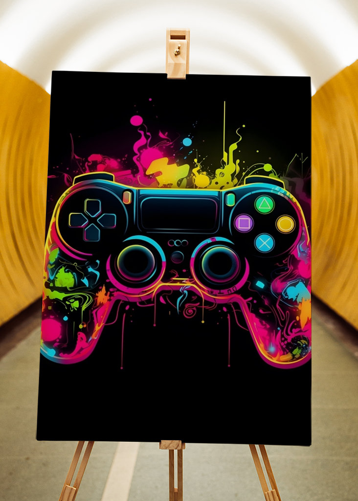 Neon Gaming Controller